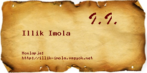 Illik Imola névjegykártya